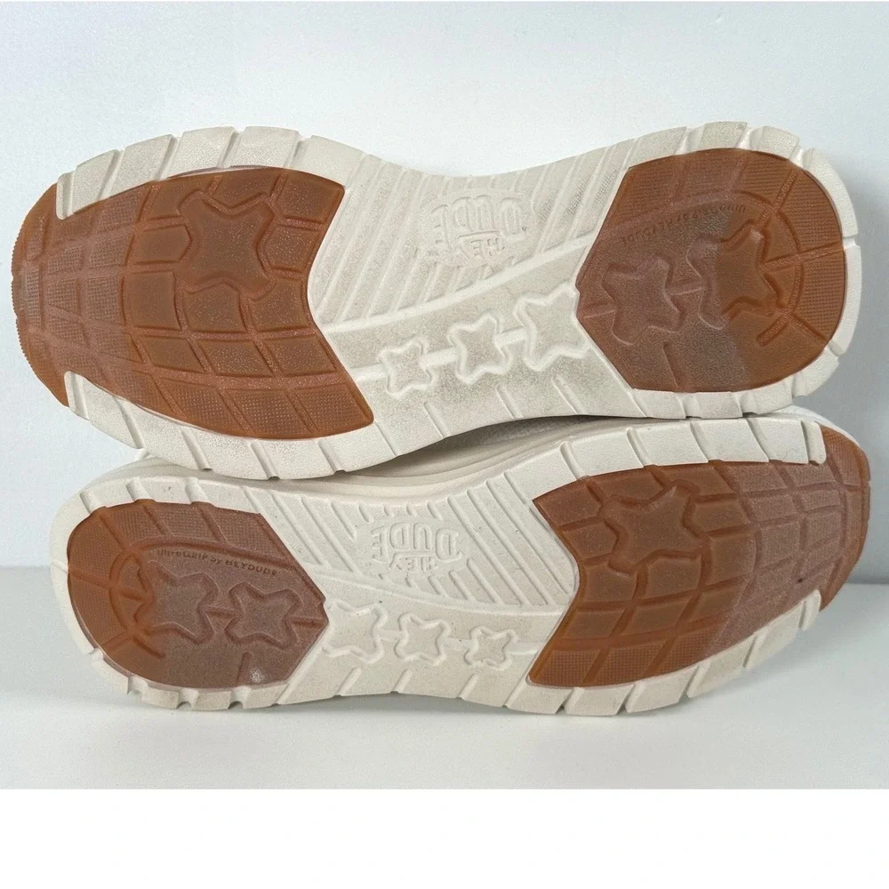 Hey Dude Sirocco M Neutrals Mens Size 7 White White Sneakers 41292-143 Slip On